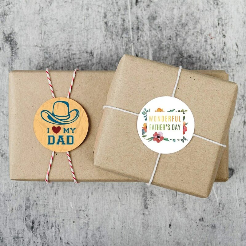 1.5'' Father's Day Decorative Stickers Gift Box Bag Seal Labels Self-adhesive DIY Party Sticker Dads Birthday Gift Decor for Dad