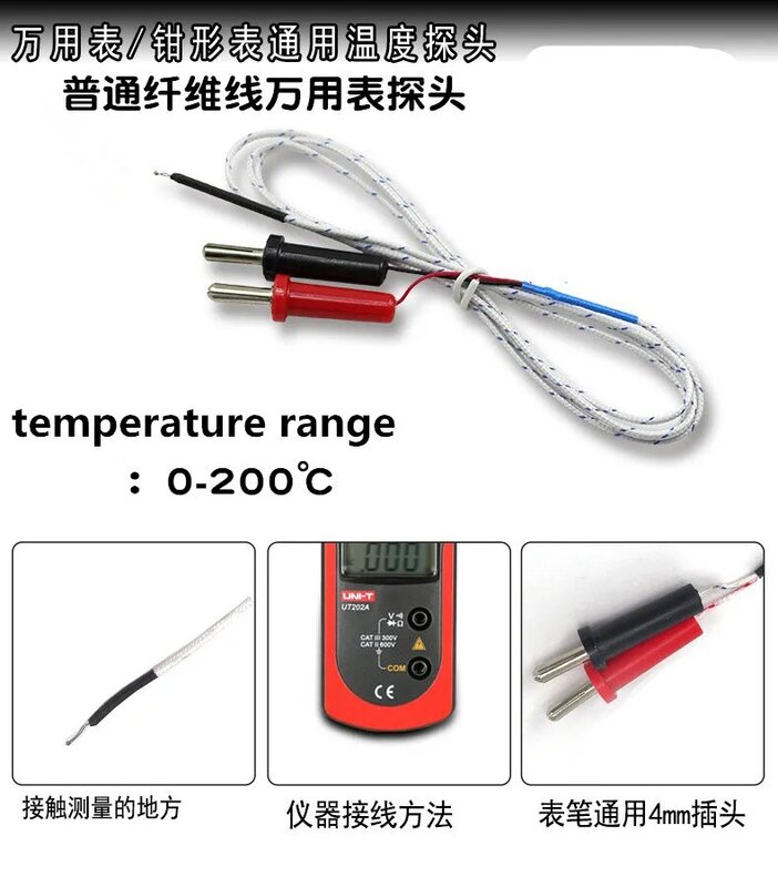 Typu K drutu Test temperatury czujnik przewodów sondy