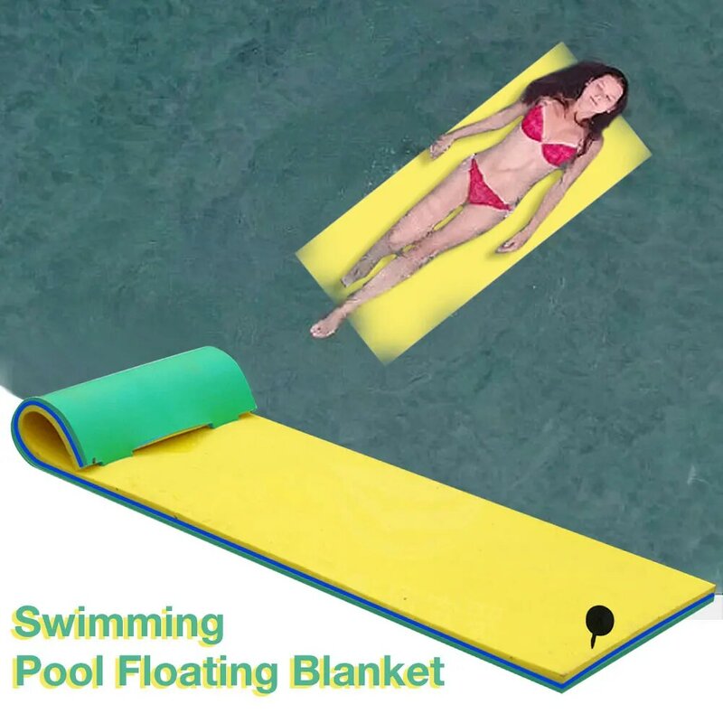 Almofada de água flutuante rasgo-resistente confortável xpe espuma flutuante esteira para praia lago piscina relaxante