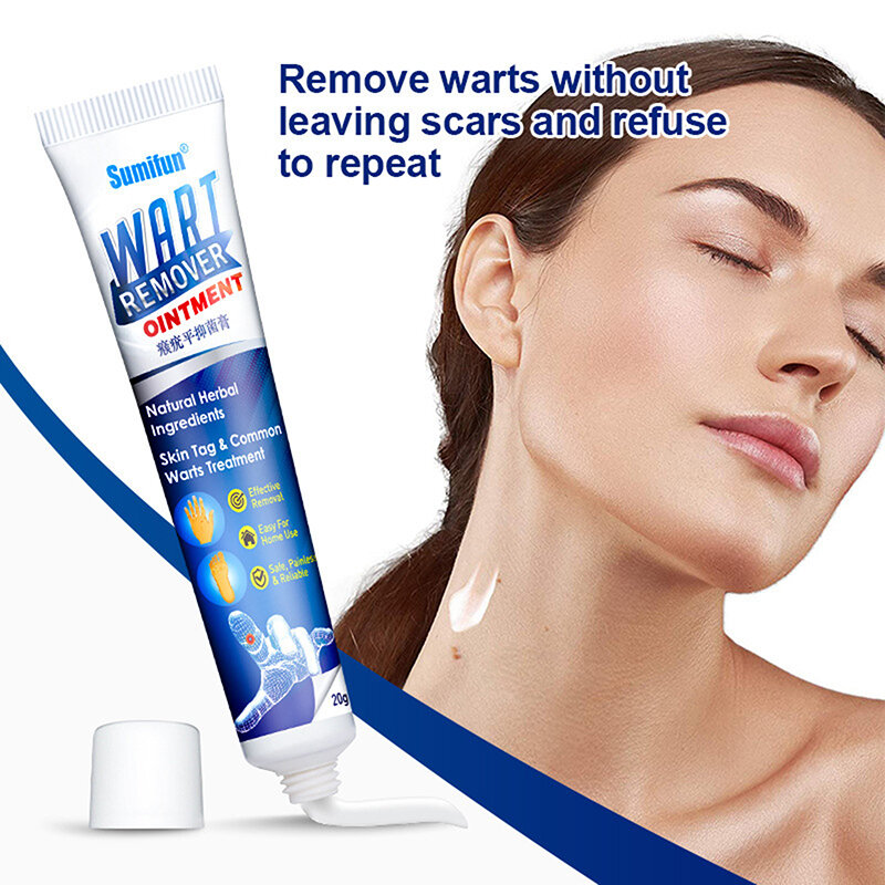 Pomada para eliminar verrugas, crema para tratamiento de verrugas, eliminador de etiquetas de la piel, pomada de 20g