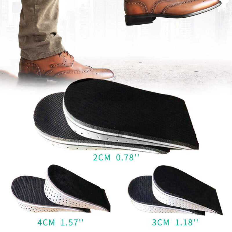 Ba30DEllylelly 1 paio di solette per scarpe Mezza soletta per aumentare il tallone Inserto per scarpe sportive Cuscino per pad unisex Solette per aumentare l/'altezza di 2-4 cm