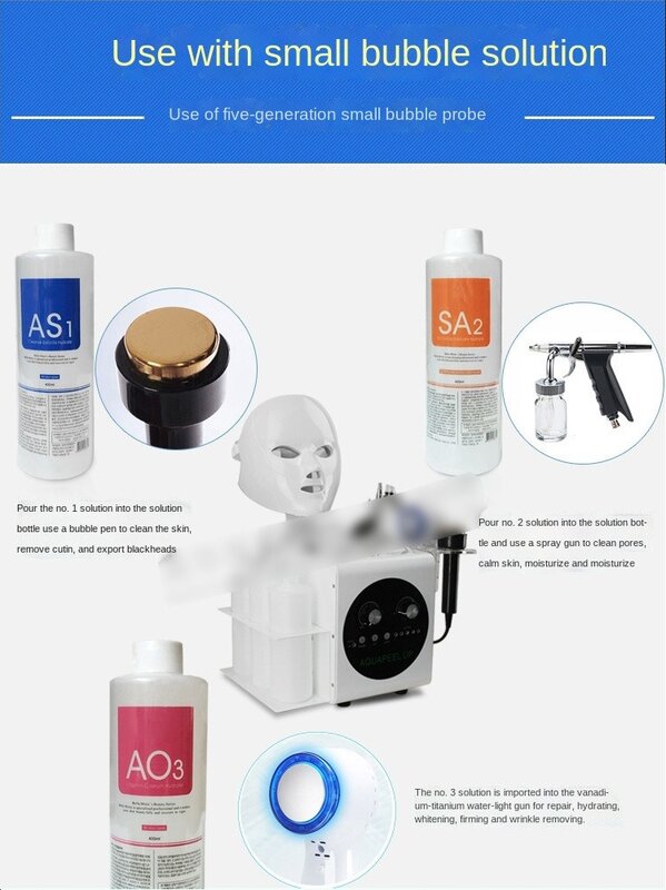 HydraFacial Hautpflege Gesicht Serum Hydro Gesichts Aqua Schälen Lösung 400ml AS1 SA2 AO3 Für Hydrafacial Maschine Haut Tief Reinigung