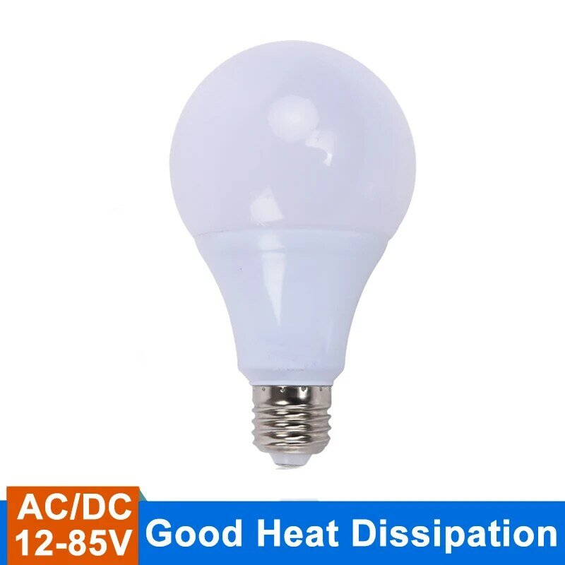 Ampoule LED E27 AC DC 12v 24v 36v 48v, lampe Led pour Camping et éclairage extérieur