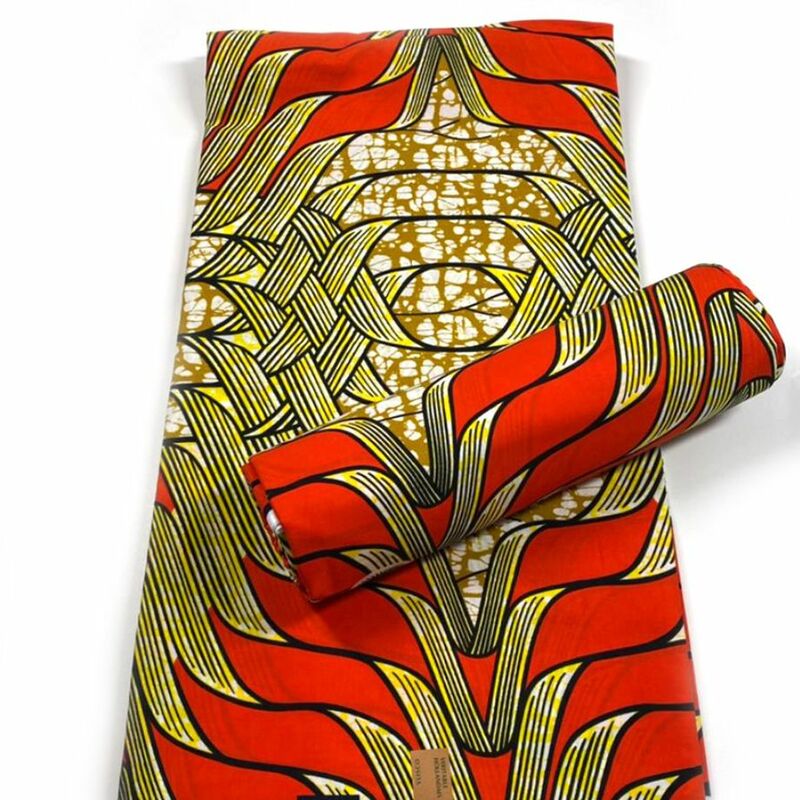 Африканская ткань из натурального воска, африканская ткань с принтом Анкары для платья 2021, ткань из воска в африканском стиле из Анкары, хло...