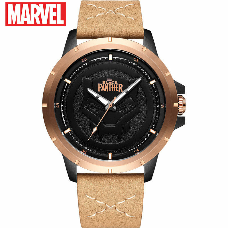Luxe Marvel Top marque hommes montres haute qualité hommes sport montres en cuir Quartz montres 50M résistant à l'eau mâle horloge