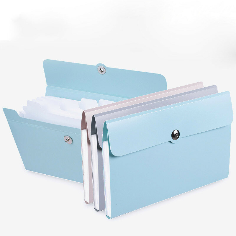 1PCS File Folder Organ Box Bag Multi-function Organizer Storage Holder Office Document A5 Supplies Paper Folder Finishing File