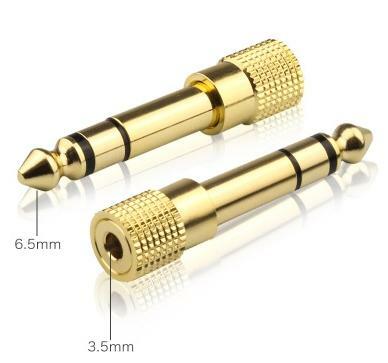 3 Pin TRS 6.5MM Male 3.5MM Female Plug Audio Headset Microphone Guitar Recording Adapter 6.5 3.5 Aux Converter Gold-plated Cable