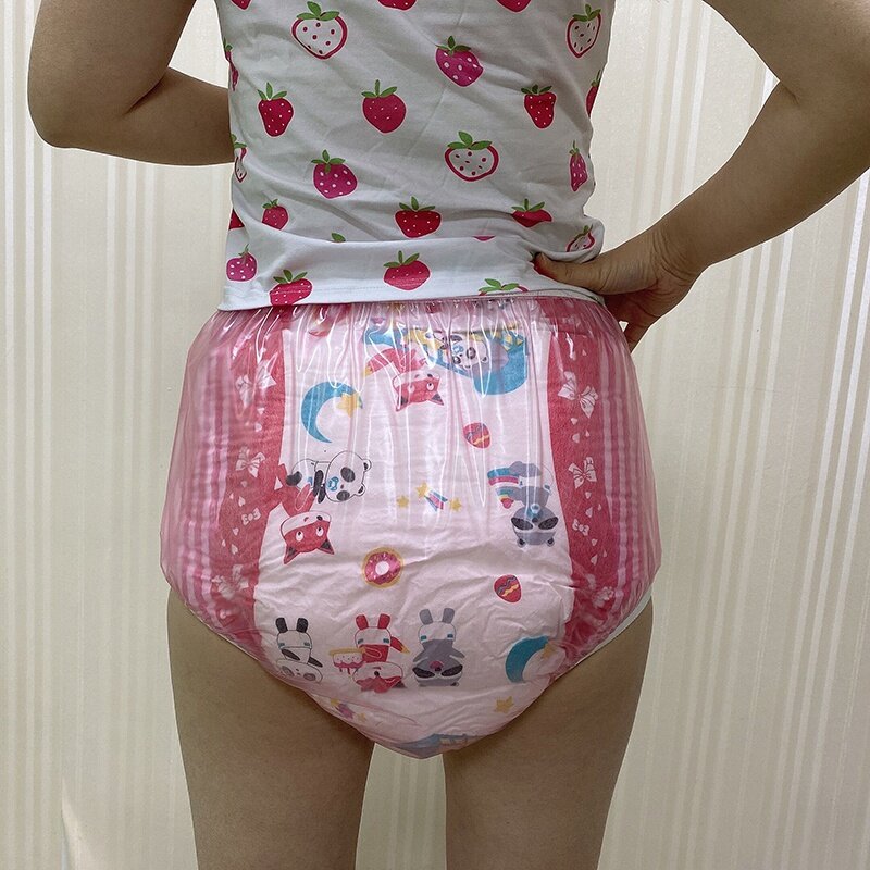 Женские многоразовые подгузники из ПВХ, подгузники для детей, подгузники для взрослых и детей, новое нижнее белье, синие подгузники