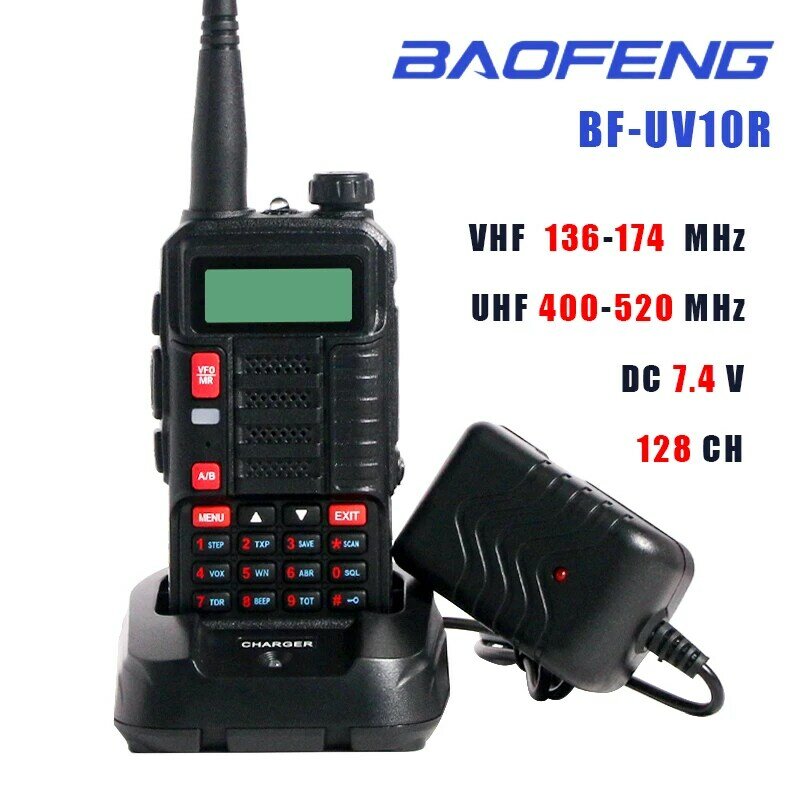 Baofeng UV-10R 워키 토키 VHF UHF 듀얼 밴드 양방향 CB 햄 라디오 UV10R 휴대용 USB 충전 라디오 송수신기