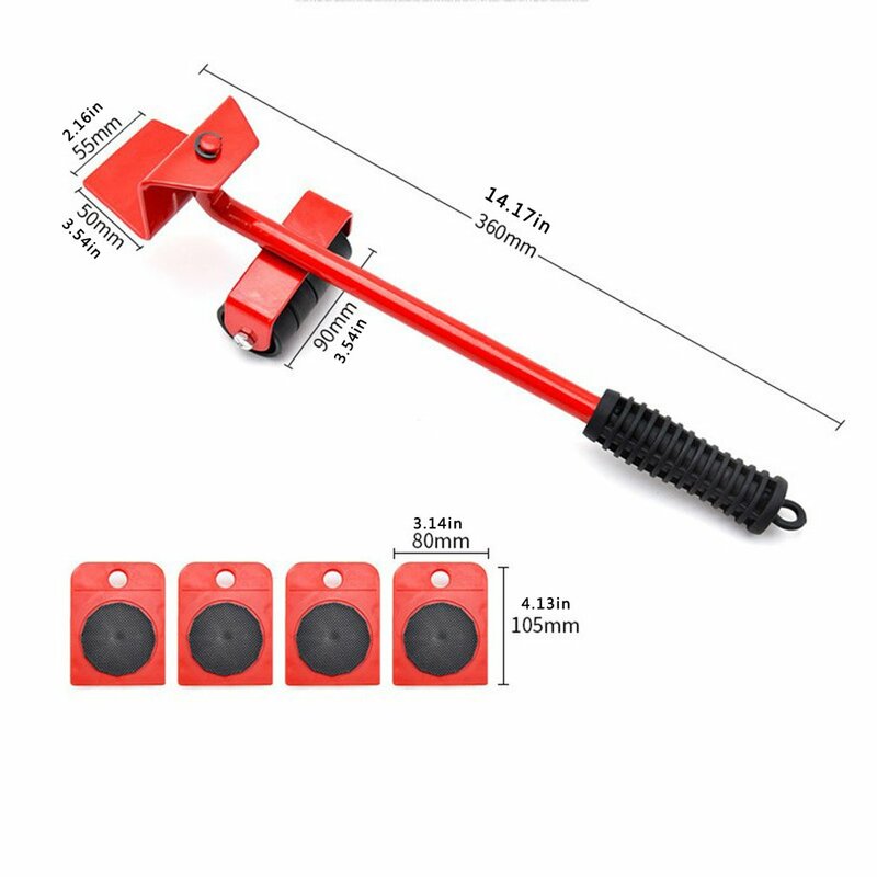 Five-piece Set Practical Furniture Mover For Heavy Object Mover Convenient Moving Tool Hardware Tool