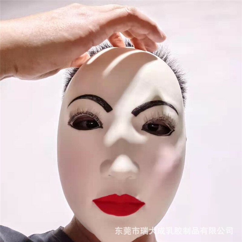 Mascarilla de látex para mujer, máscara de muñeca Sexy de piel realista, belleza facial, Cosplay transgénero, vestido de transexual para adultos