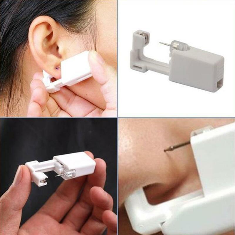 20Pcs Disposable Ear Piercing Gun Guns Kit Disinfect Safety Earring Cartilage Piercing Stud Nose Clip Body Jewelry Piercer Tools