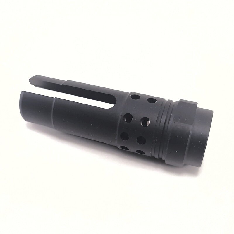 Brinquedo tático bd sf estilo sneak peek aço flash hider para airsoft 14mm ccw uppress adaptador