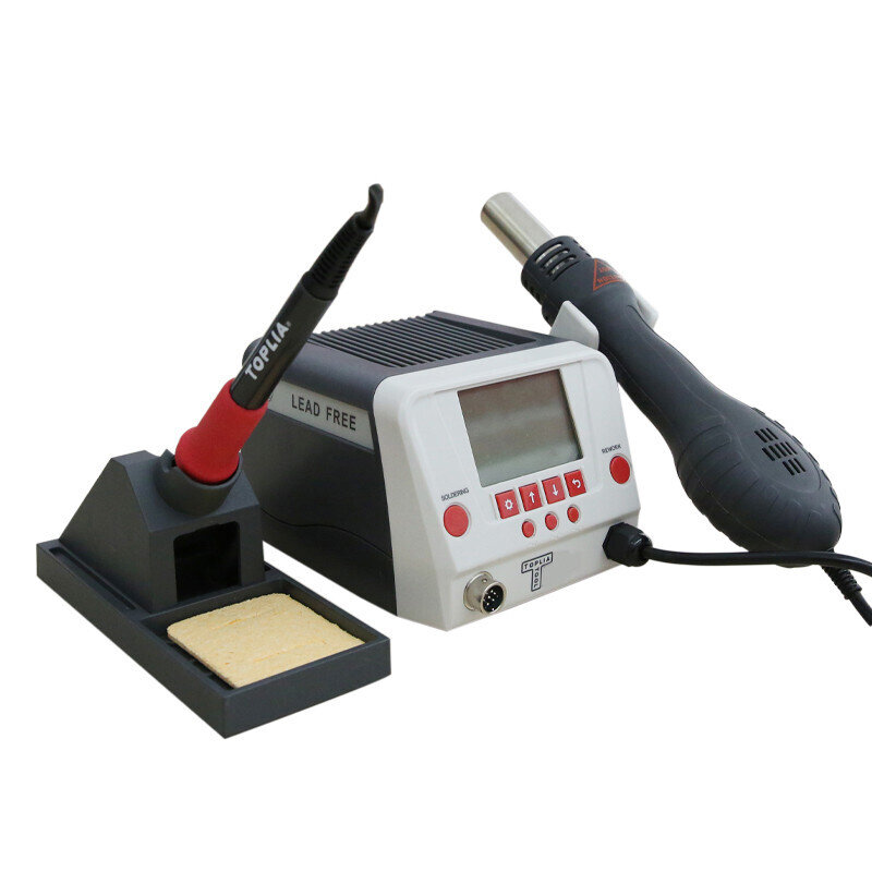 TOPLIA Electric Soldering Iron Hot Air Gun Two-in-one Digital Display Soldering Station Constant Temperature Welding Tool EH320