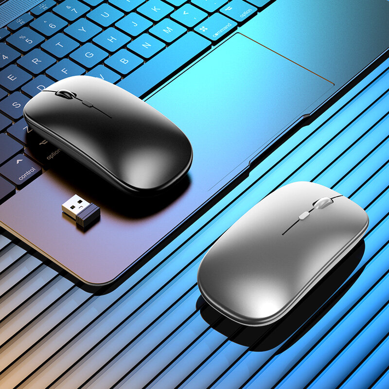Bezprzewodowa mysz akumulatorowa Mute Office na blat komputer Notebook Bluetooth uniwersalny dla chłopców i dziewcząt