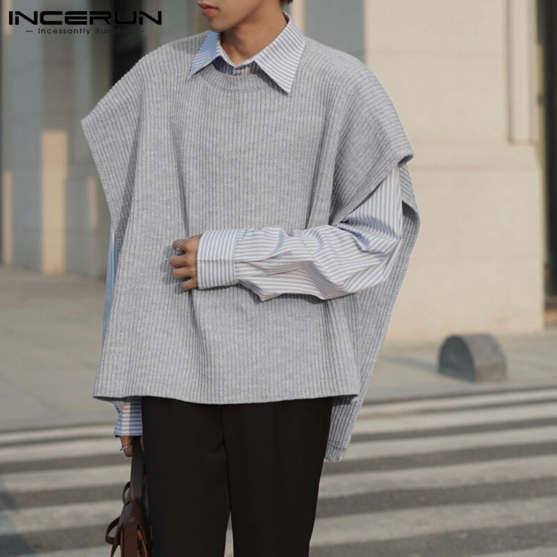 Moda estilo casual masculina streetwear all-match simples coletes selvagem quente cor sólida comeforable cobertura xale casacos S-5XL