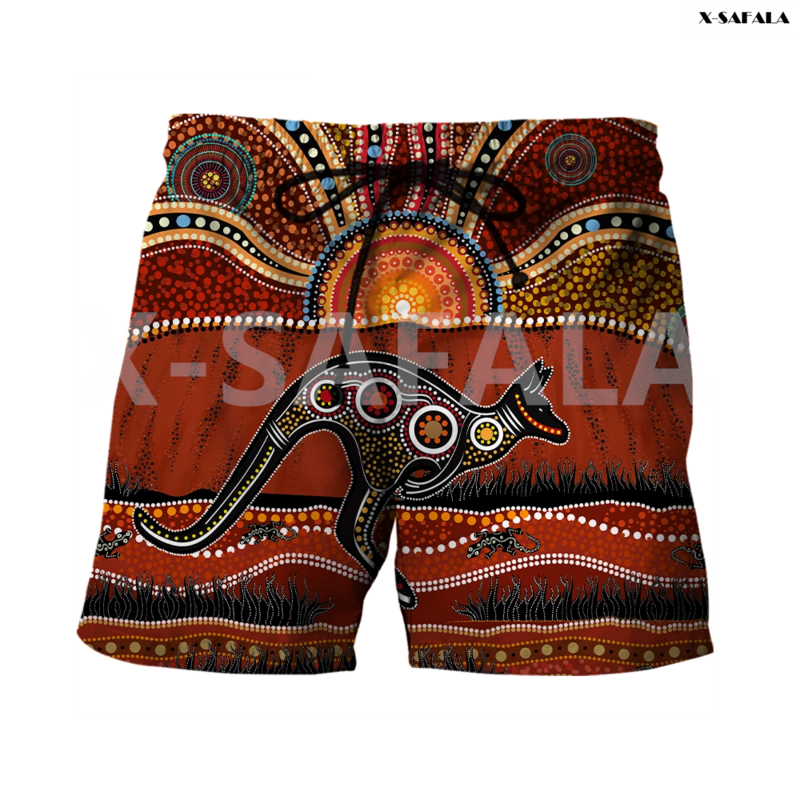 Aboriginal_Naidoc_Week Turtle Australia 3D Printed Man Women Shorts Street Wear Elastic Waist Summer Beach Casual Drawstring