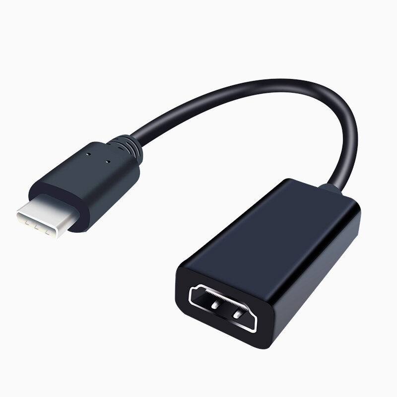 Adaptador USB, USB tipo C a HDMI adaptador USB 3,1 USB-C a HDMI macho a hembra Adaptador convertidor para MacBook2016/Huawei matebook/Samsung S8