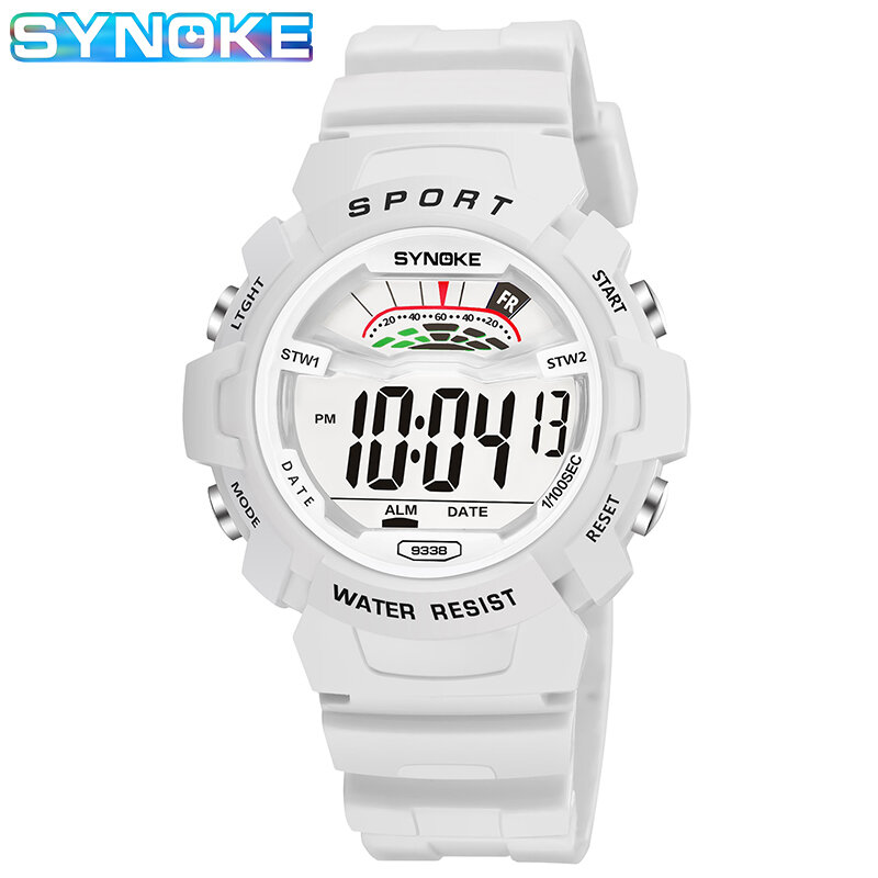 Часы SYNOKE детские спортивные, водонепроницаемые светодиодные электронные цифровые, с будильником, для мальчиков и девочек, подарок