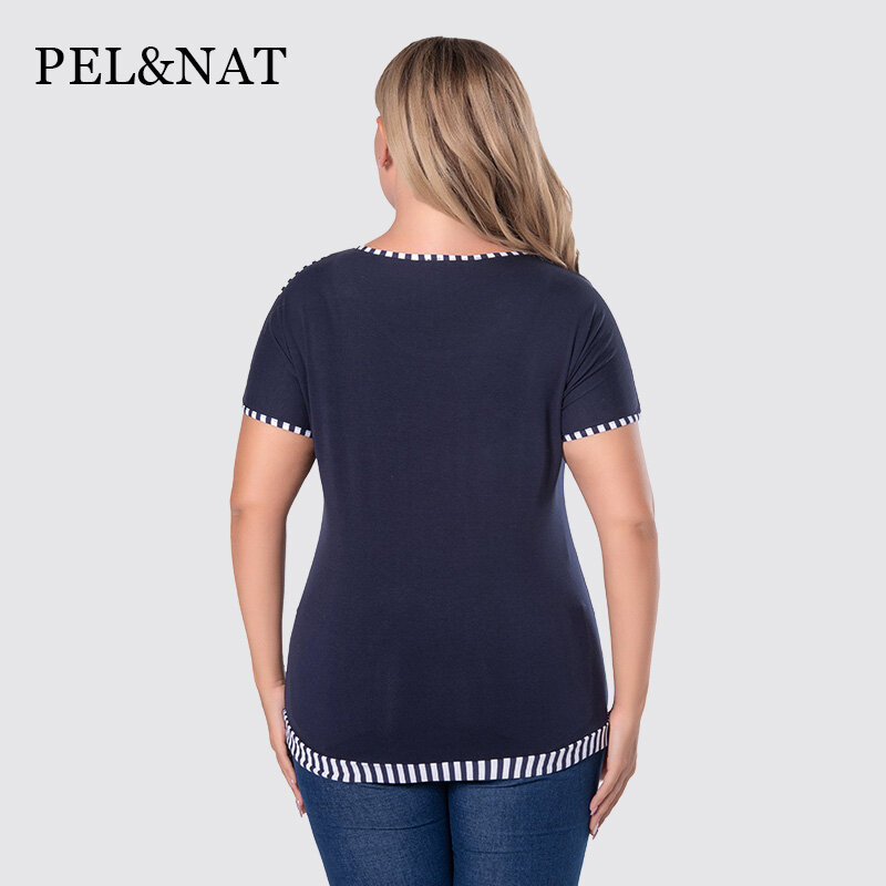 P & N – t-shirt avec lettres imprimées pour femme, vêtement d'extérieur de bonne qualité, disponible en grande taille, F1576