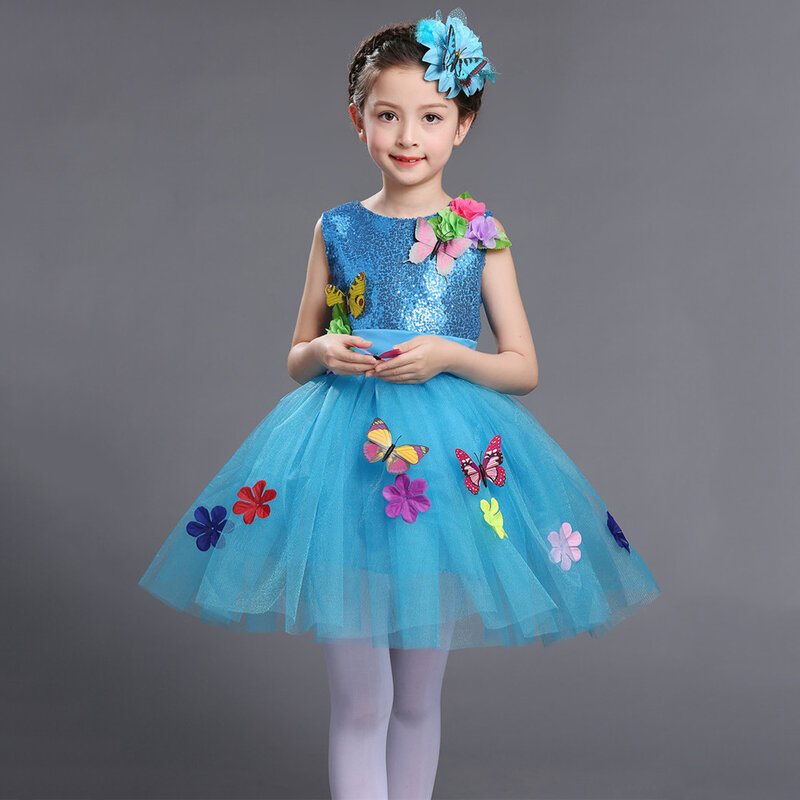 Dans Pakjes Kinderkleding Meisjes Kleid Up Kostüm für Kinder Bühne Leistung Kostüme Festival Party Outfit