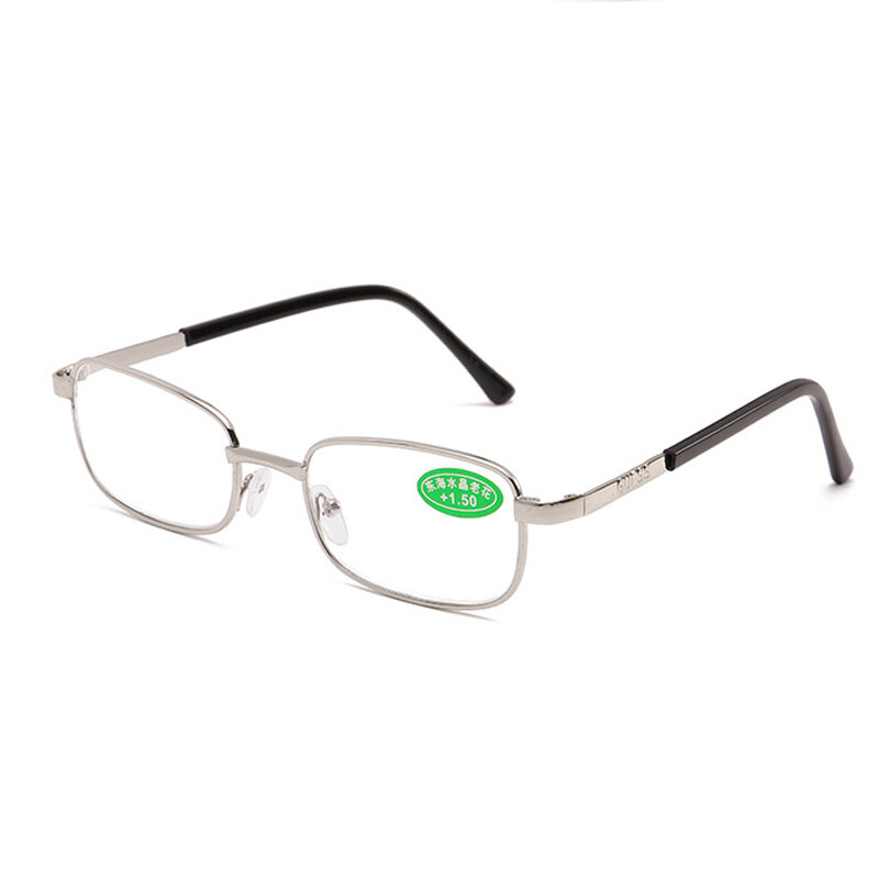 ธรรมชาติร้อนแก้วคริสตัลแว่นตาอ่านชายหญิงกรอบโลหะคริสตัลคอมพิวเตอร์ Presbyopia แว่นตา Glod + 1.0ถึง + 4.0
