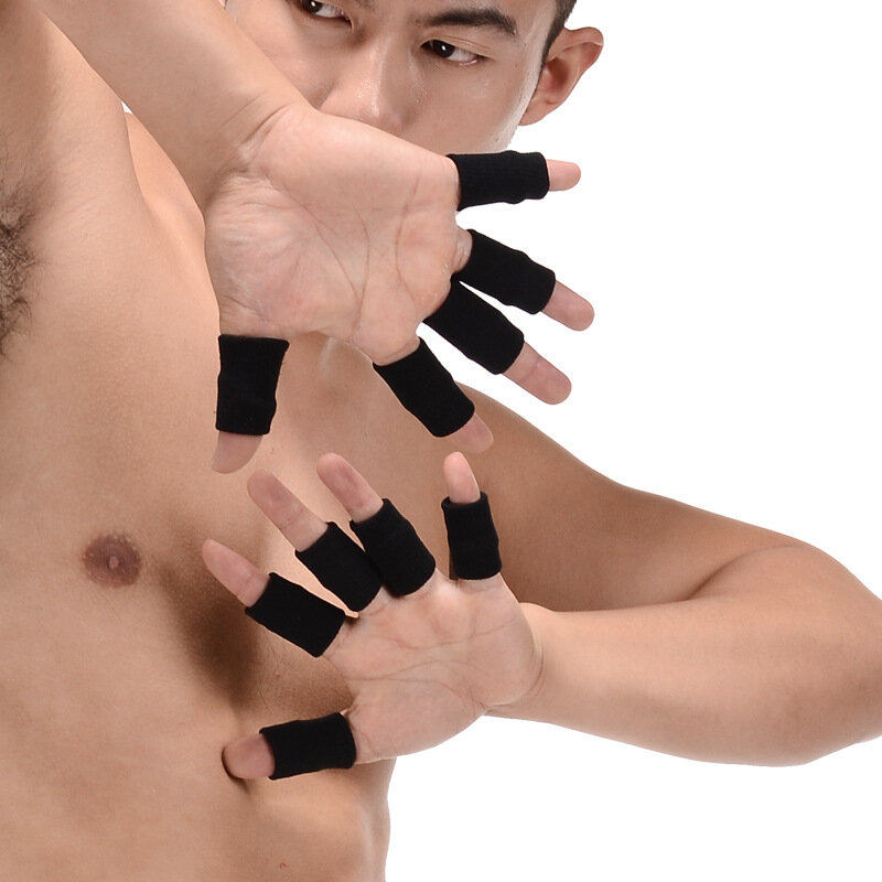 10 Pcs Basketball Finger Schutz Elastische Sport Finger Ärmeln Arthritis Unterstützung Finger Schutz Outdoor Volleyball Finger Schutz