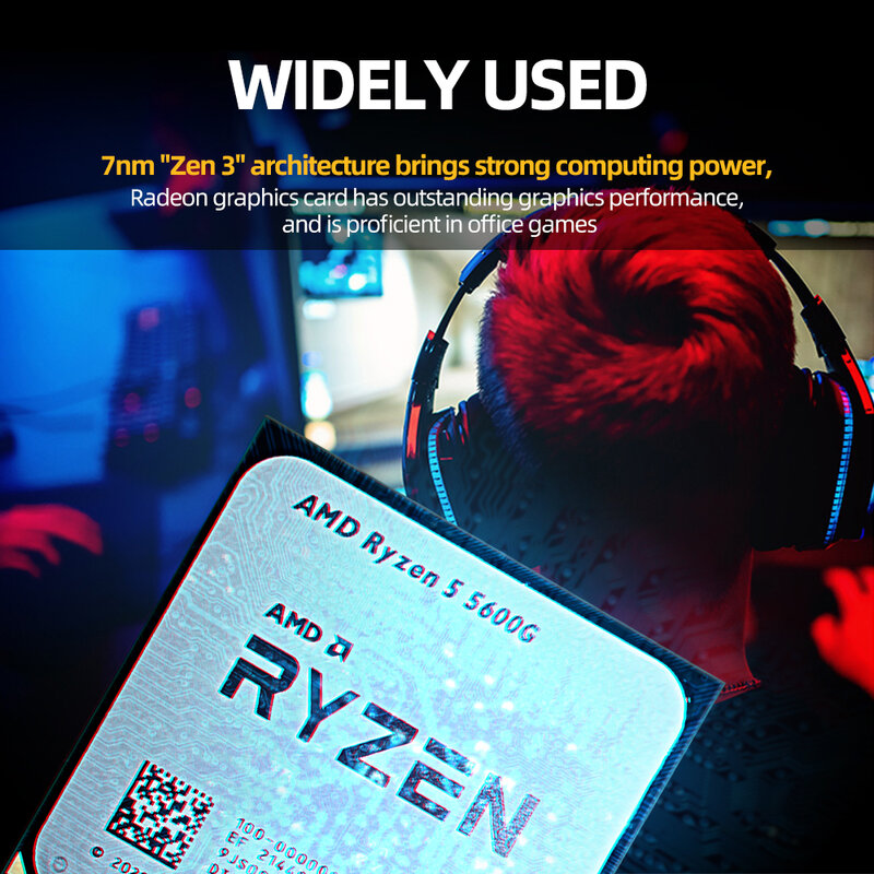 AMD-CPU Ryzen 5 5600G R5 5600G, nuevo procesador de juegos AM4 3,9 GHz, seis núcleos, 12 hilos, 65W, DDR4, accesorios de escritorio