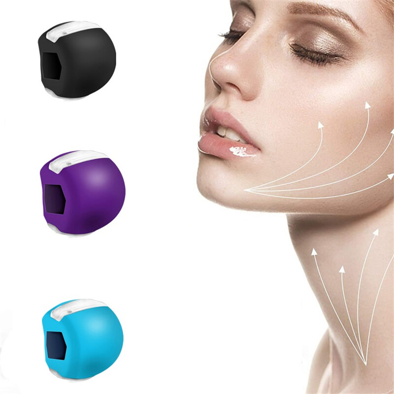 Gel di silice cordino Jaw Exerciser Face Stress Ball Jawline Muscle Facial Toner higues Trainer Gym Fitness Exercise Equipment