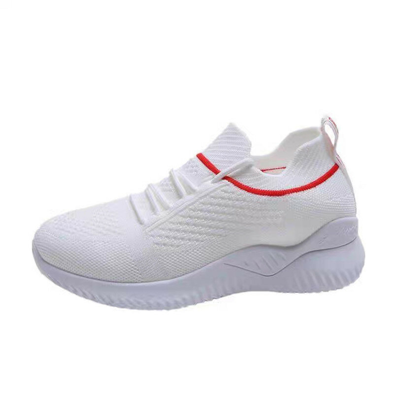 Женская обувь Новинка Весна 2021 Корейская дышащая Спортивная обувь модная Летающая тканая повседневная обувь легкие кроссовки для бега