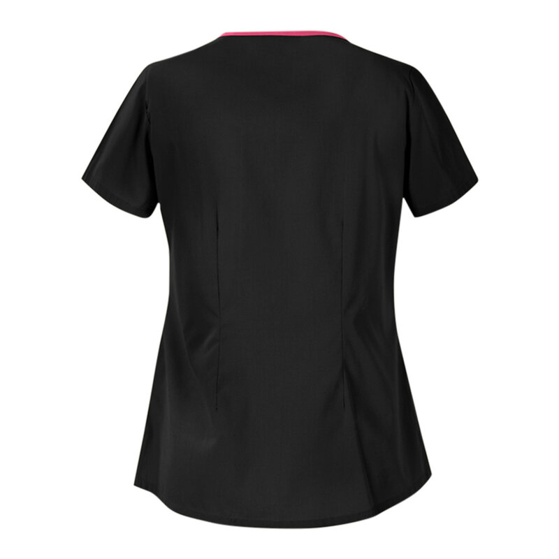 Camiseta de manga corta con cuello en V para trabajadores del cuidado de la salud, Tops de verano, ropa de trabajo, blusa estampada Sexy para enfermera y clínica, 2021