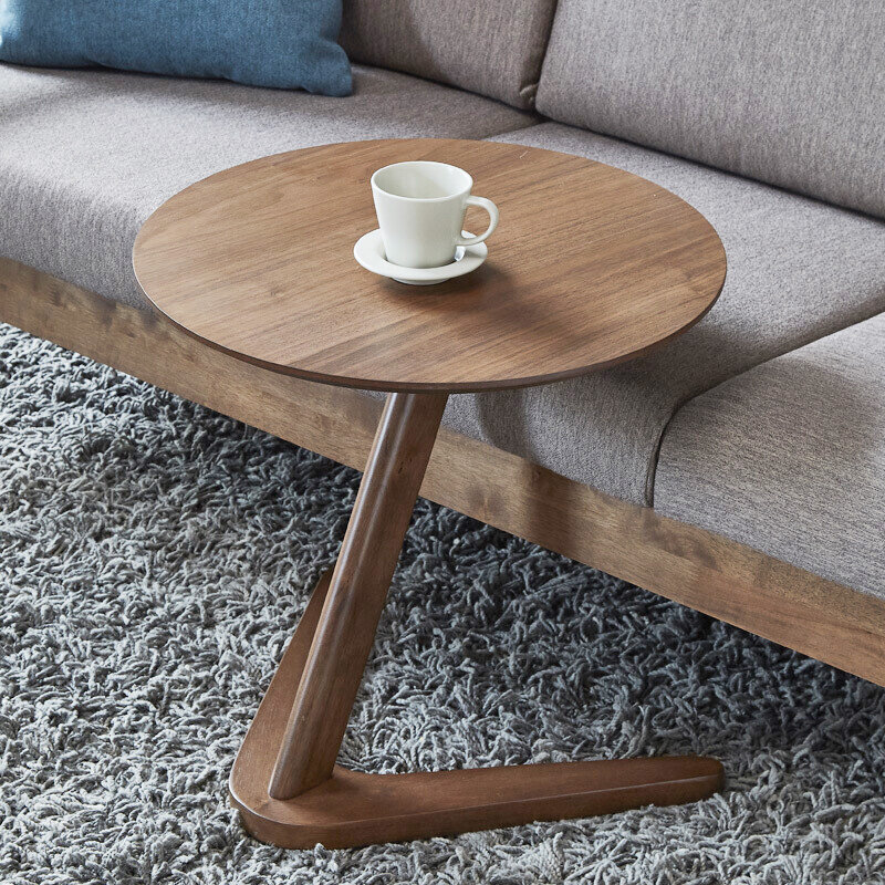 북유럽 목재 소형 커피 테이블, 특수 다기능 작은 테이블, 크리에이티브 라운드 코너 사이드 테이블, 가정용 가구