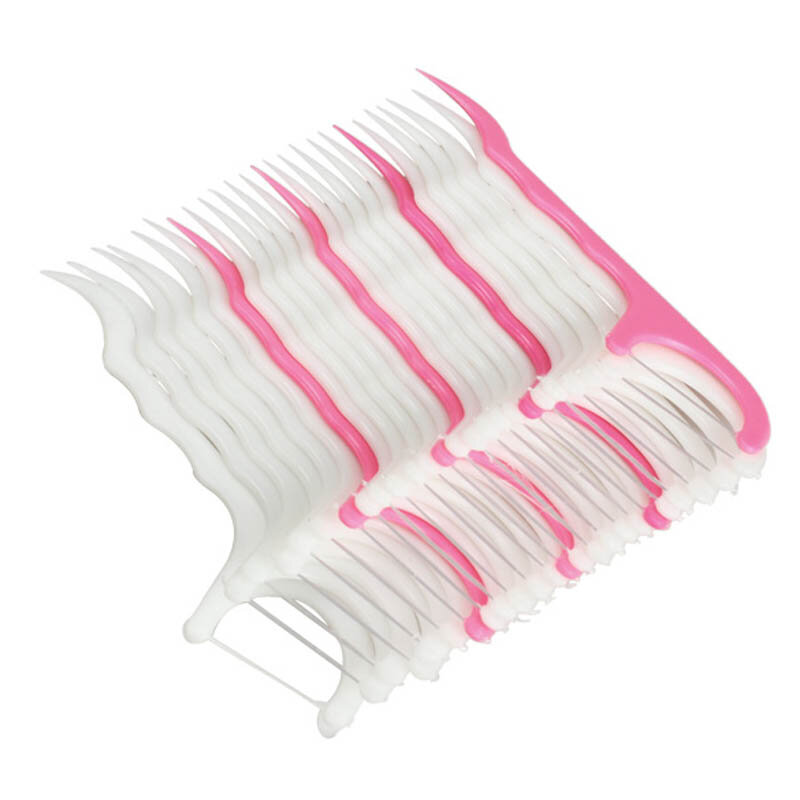 100pcs Dental Floss Stick Interdental Brush Teeth Toothpicks Flosser Pick Disposable  Oral Gum Teeth Cleaning Care Tools