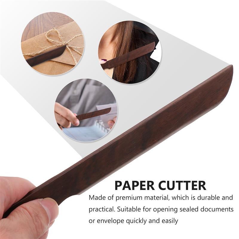 1Pc Wood Envelope Opener Paper Cutter Letter Opener Portable Box Opener