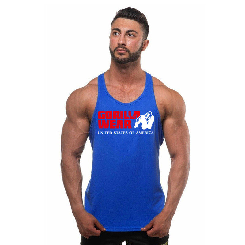 Mens Fitness Tank Tops Gym Clothing Bodybuilding Workout Cotton Sleeveless Vest Male Casual Breathable Fashion Sling Undershirt