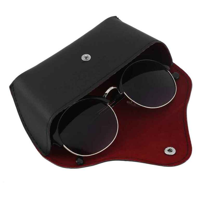 ポータブルヴィンテージpu革メガネケースサングラスボックスホルダー眼鏡ケースバッグ
