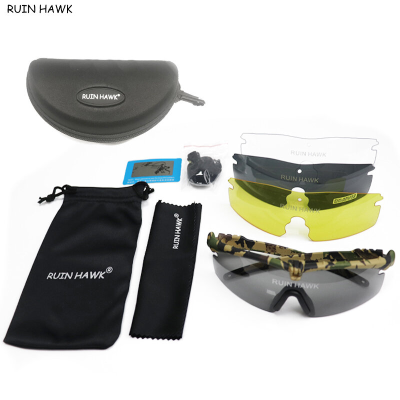 نظارات شمسية واقية من الأشعة فوق البنفسجية طراز UV400 نظارات واقية عسكرية للصيد والتخييم نظارات شمسية تكتيكية نظارات رياضية خارجية