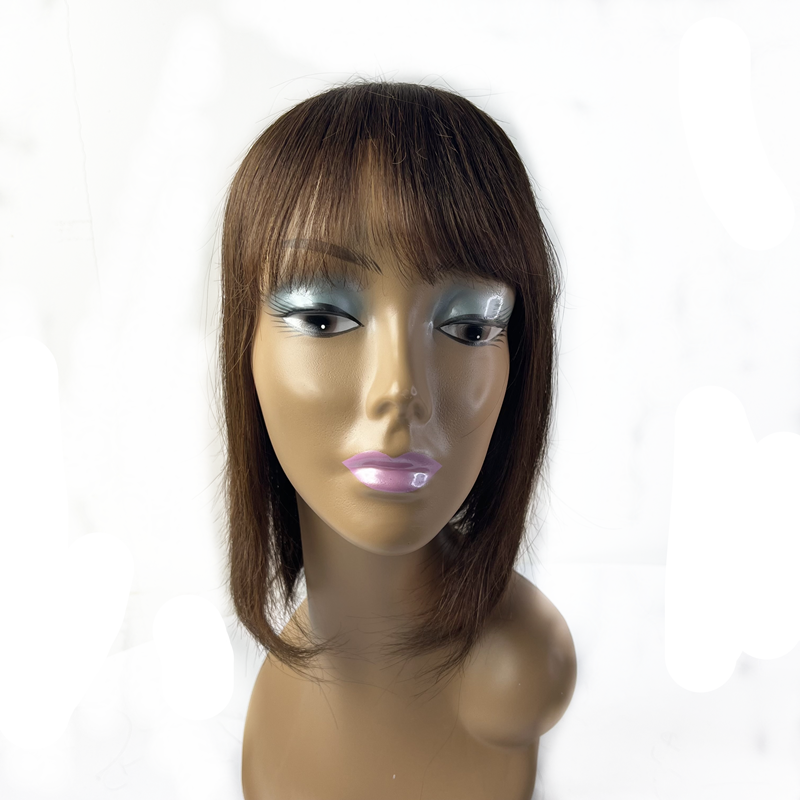 Halo Lady – Toppers de cheveux 100% naturels pour femmes, perruque brésilienne Non Remy avec 3 Clips, extension capillaire