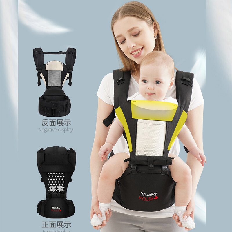 Portabebés ergonómico de Disney, portabebés para bebé, Chico, bebé, asiento  de bebé, eslinga frontal, canguro, Minnie, portabebés para viaje de bebé