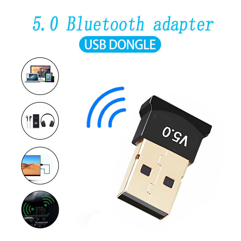 Adaptery Usb Bluetooth Bt 5.0 Usb Draadloze Adapter komputerowy Audio Ontvanger Zender Dongles Laptop Oortelefoon Ble Mini nadawca