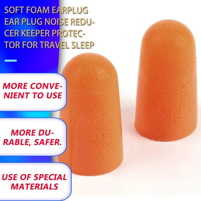1Pair New Soft Foam Earplug Ear Plug Noise Reducer Keeper Protector for Travel Sleep Hot Selling worldwide sale