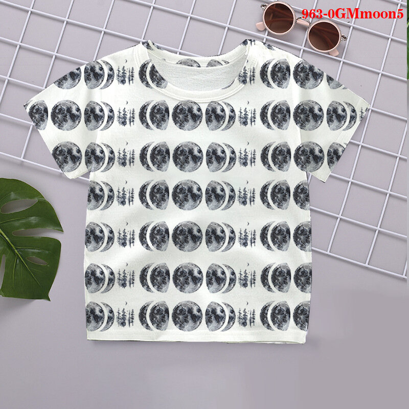 베이비 쿨 만화 moom fuuny 탑스 3D 디자인 티셔츠 키즈 여름 티셔츠 소년 소녀 티셔츠 캐주얼 탑 티 의류 2021 티셔츠