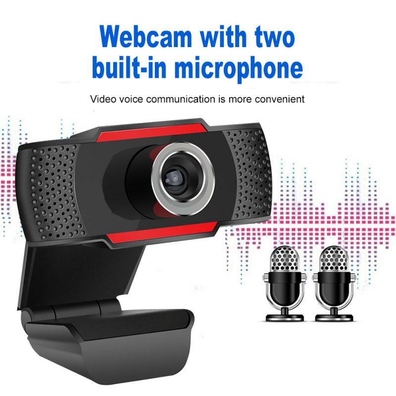 Videocamera HD 1080P Webcam Mini Computer PC WebCamera con microfono telecamere girevoli per videoconferenza in diretta