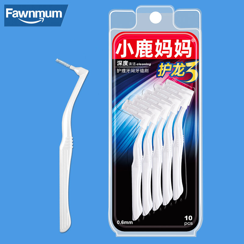 Fawnmum-cepillo de dientes Interdental 20 piezas, higiene bucal, hilo para Limpieza de dientes