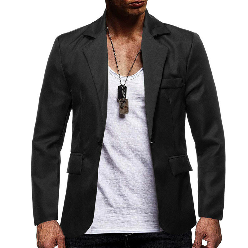 New men's large size suit seven-color solid color one-button casual suit coat 2021 men Jacket Blazer