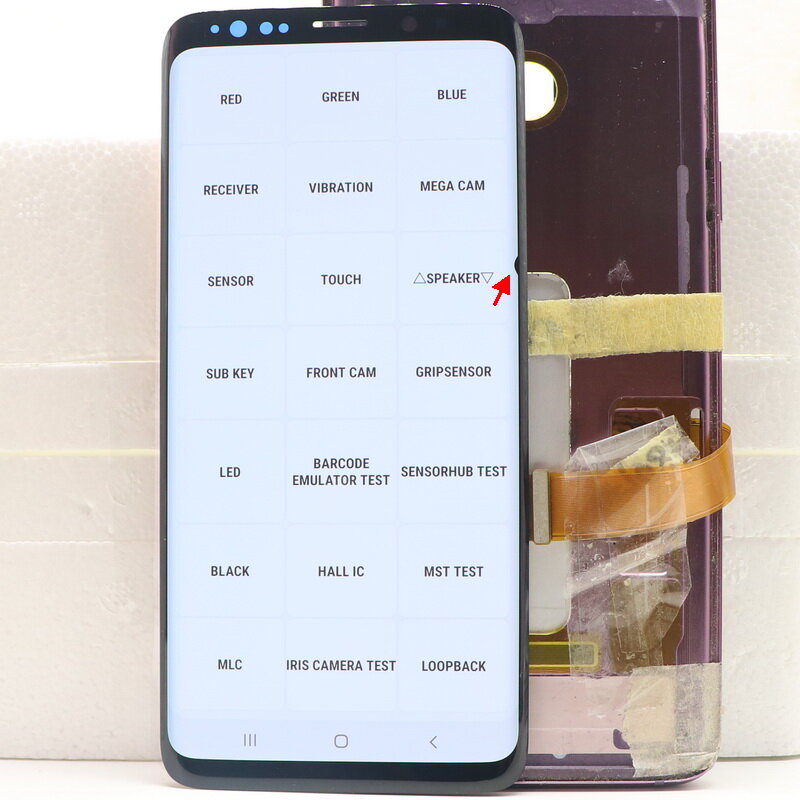 Oryginalny AMOLED Digitizer do SAMSUNG Galaxy S9 Plus wyświetlacz LCD ekran dotykowy Digitizer S9 plus G965 G965F wymiana z kropkami