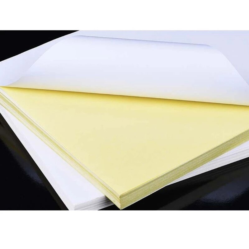 Papel adhesivo para impresora de inyección de tinta, autoadhesivo, etiqueta de las hojas de papel brillante, impermeable, tamaño 30x20cm, A4, 100
