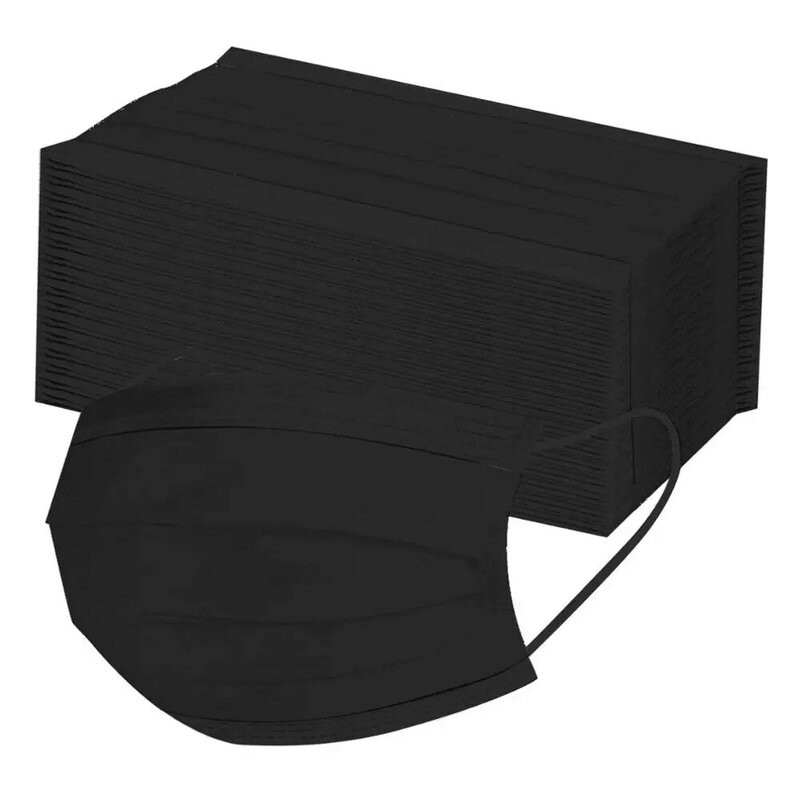 500/200/100/50Pcs Mouth Masks 3-Layer Disposable Non Woven Meltblown Cloth Masks Elastic Ear Loop Face Mask Mascarillas