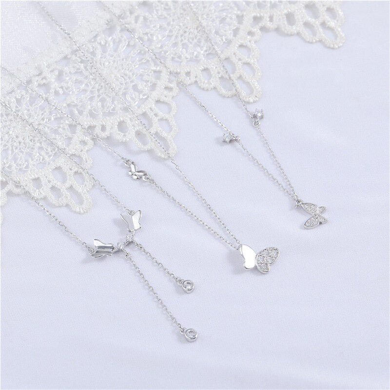 Sodrov Schmetterling Anhänger Halskette für Frauen Silber 925 Sterling Schmuck Halsketten