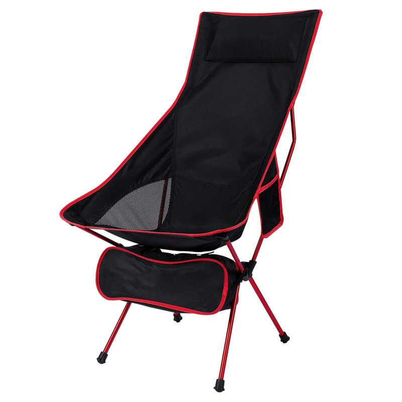 HooRu — Chaise pliante avec dossier pour plage, pêche ou camping, portable et facile à transporter, accessoire pour randonnée en plein air